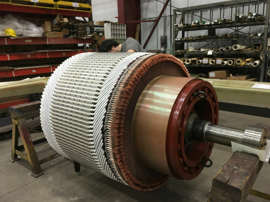 newly rewound electric motor