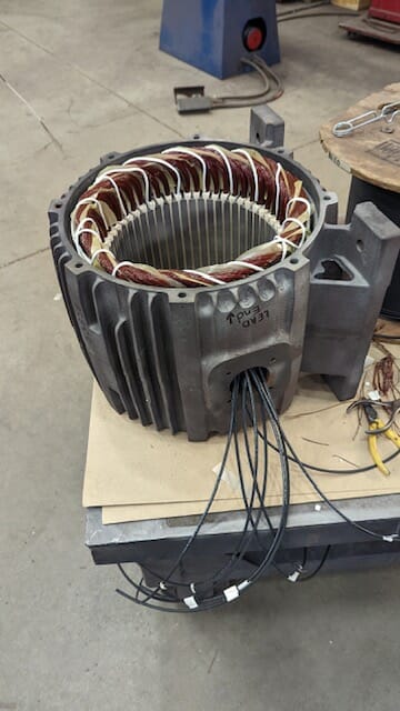 electric motor random wound stator